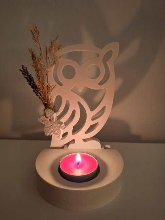 Eulen Teelichthalter