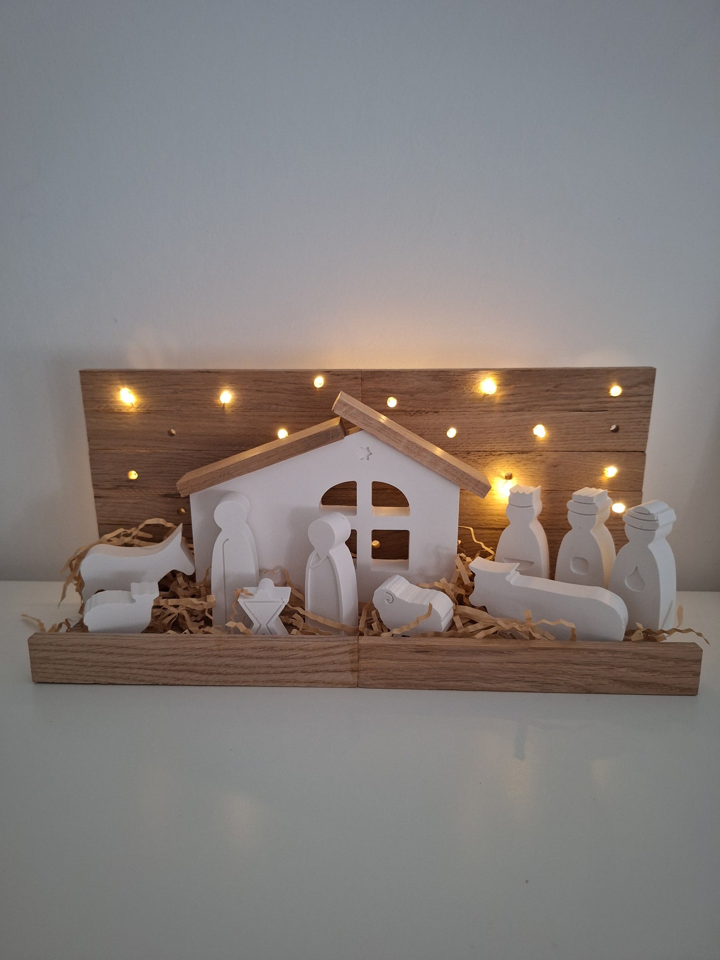 Weihnachtskrippe Vorrichtung für Licht