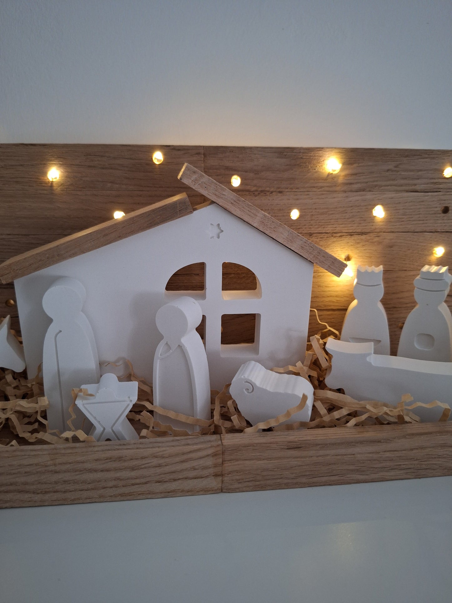 Weihnachtskrippe Vorrichtung für Licht