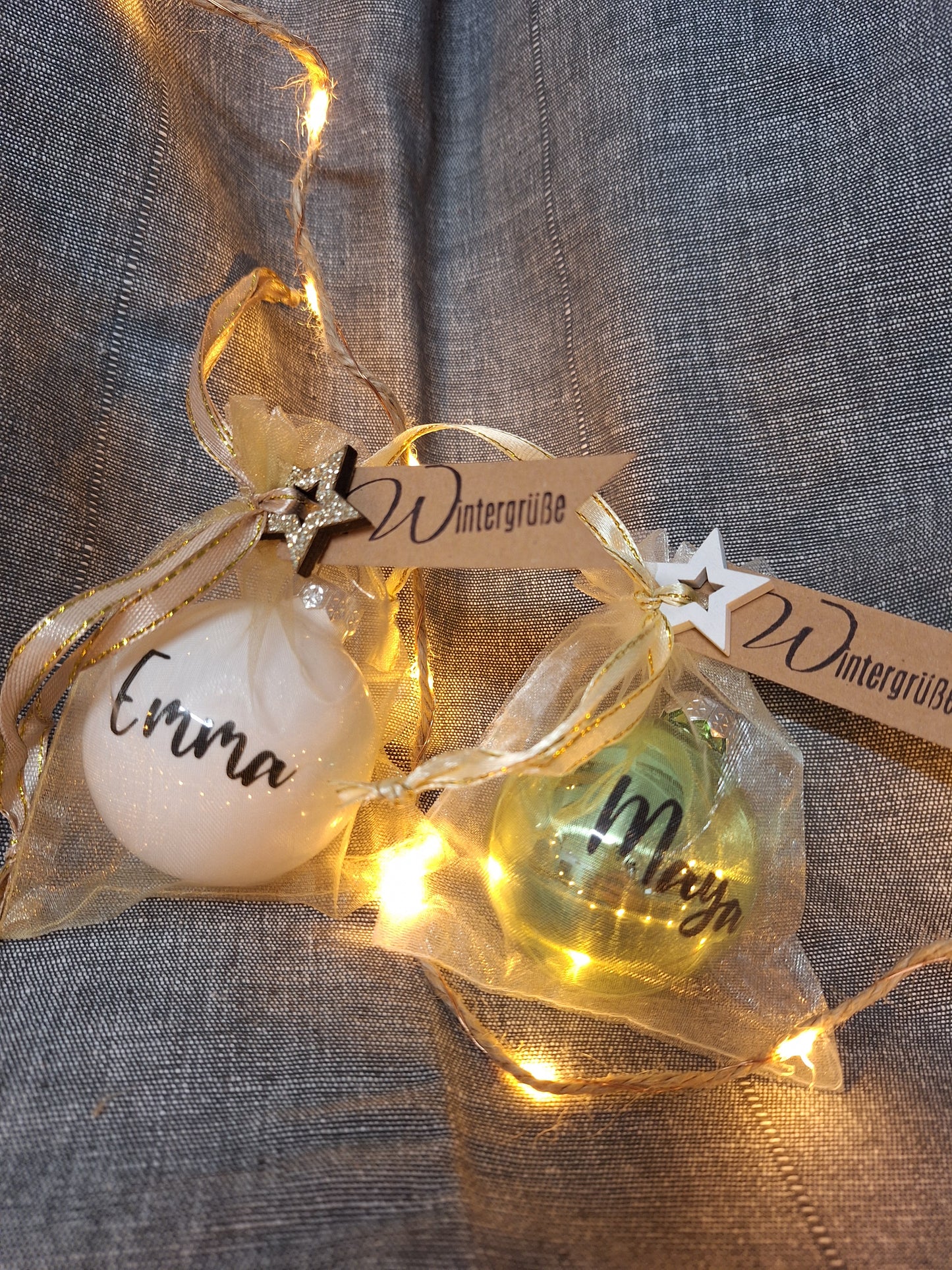 personalisierte Weihnachtskugeln