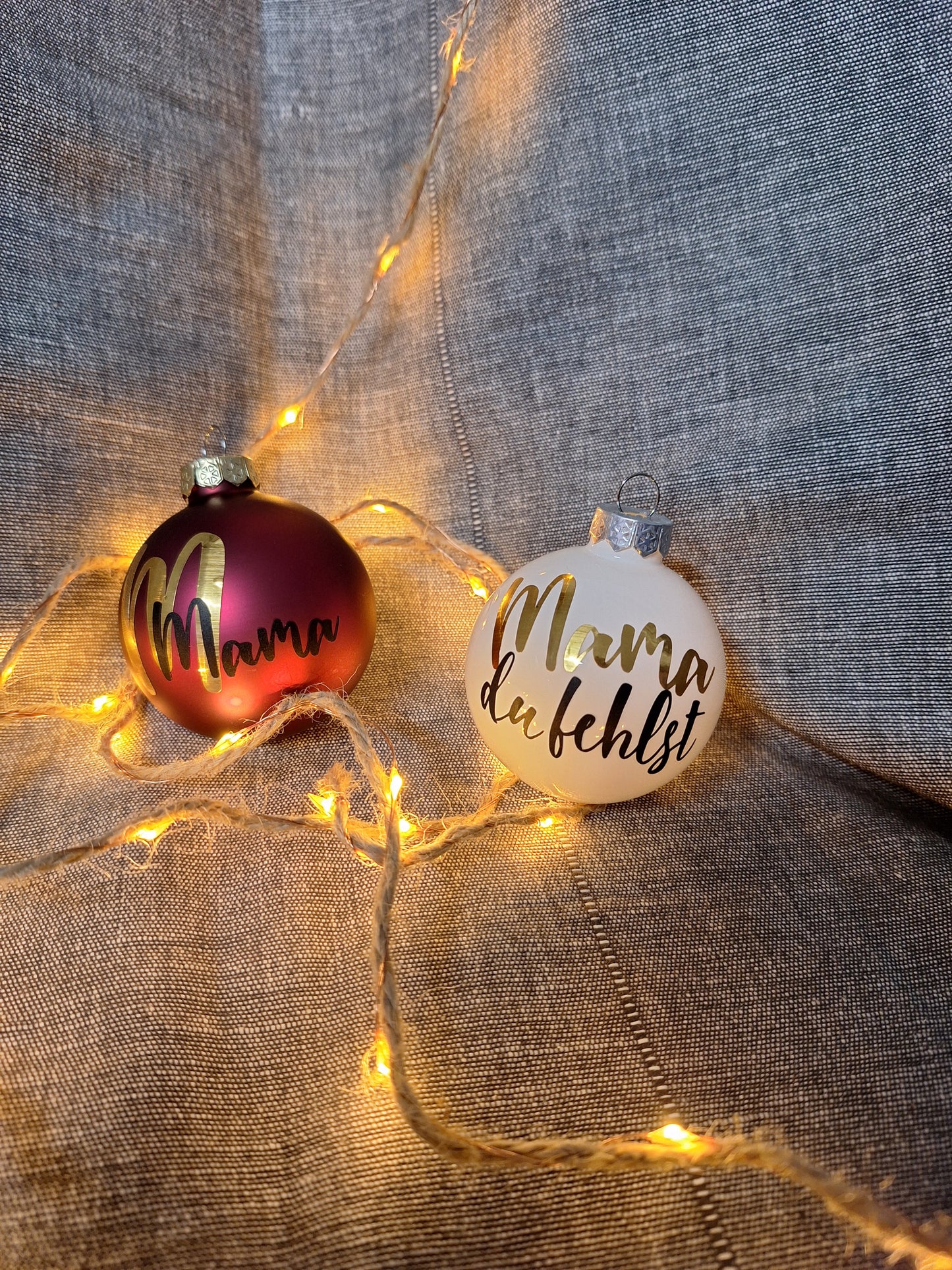 personalisierte Weihnachtskugeln