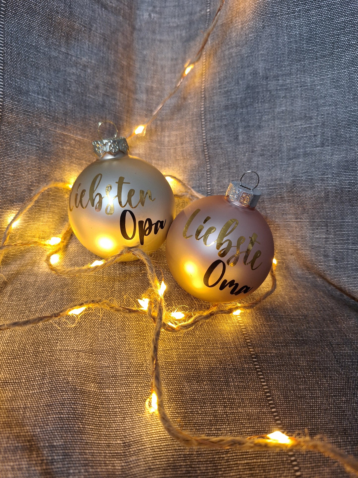 personalisierte Weihnachtskugeln
