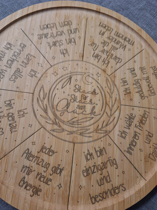 Pizza Teller zum Glück