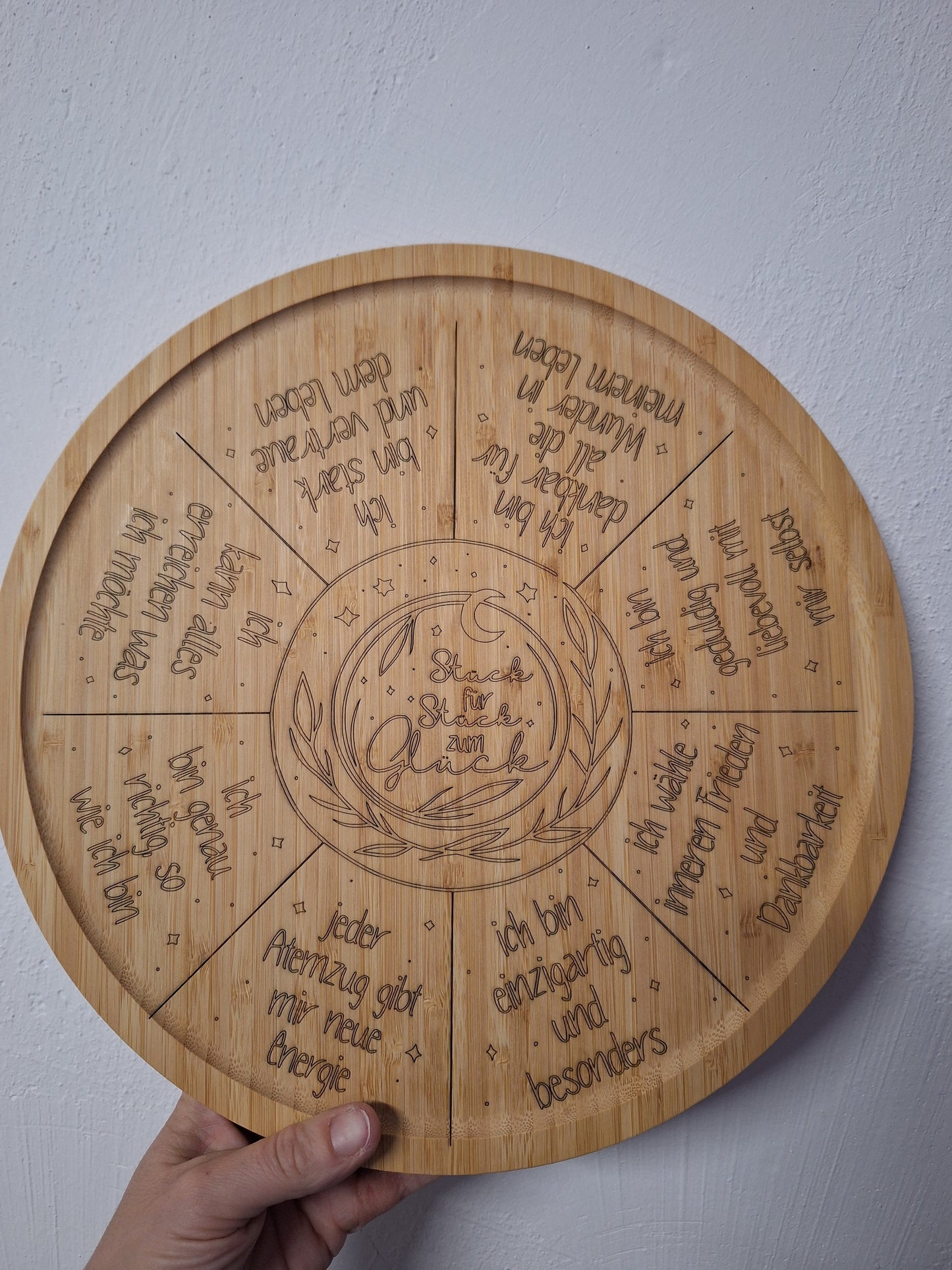 Pizza Teller zum Glück