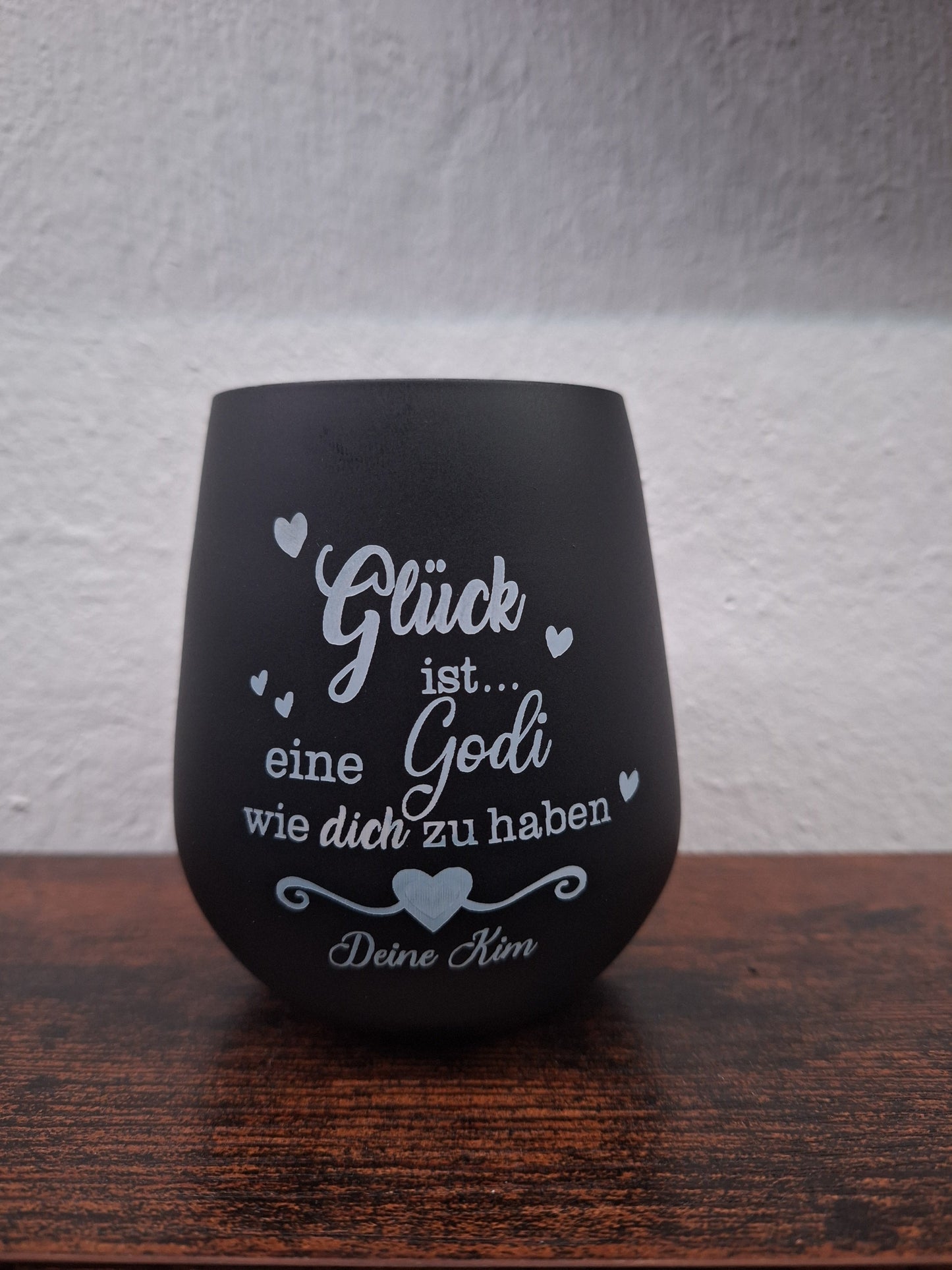 Trinkglas / Dekoglas mit Gravur/ Windlicht