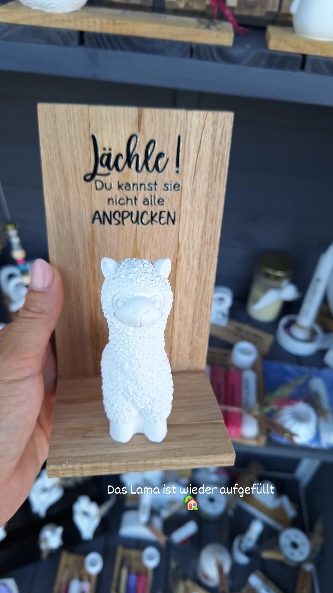 Lama mit lustigen Spruch