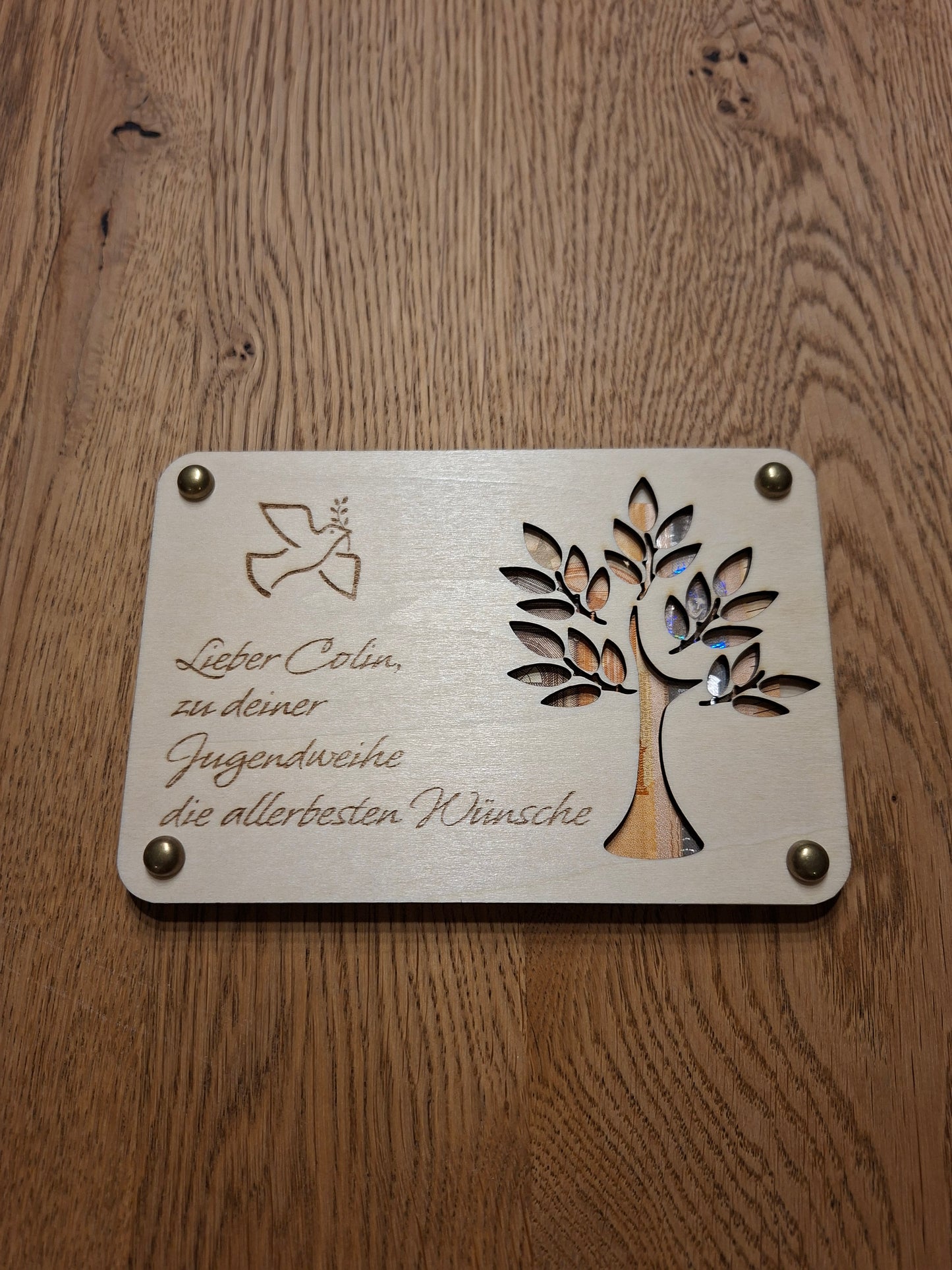 Holzkuvert Jugendweihe