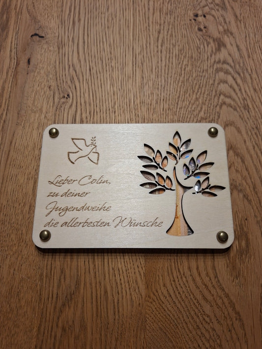 Holzkuvert Jugendweihe