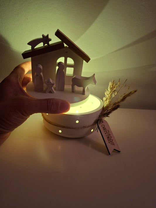 Weihnachtskrippe Lichterdose
