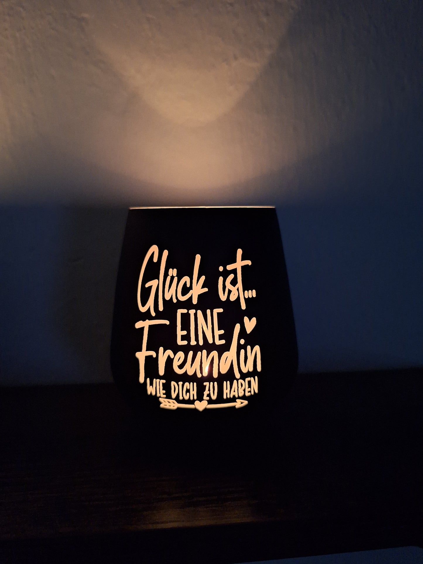 Trinkglas schwarz oder weis / Windlicht