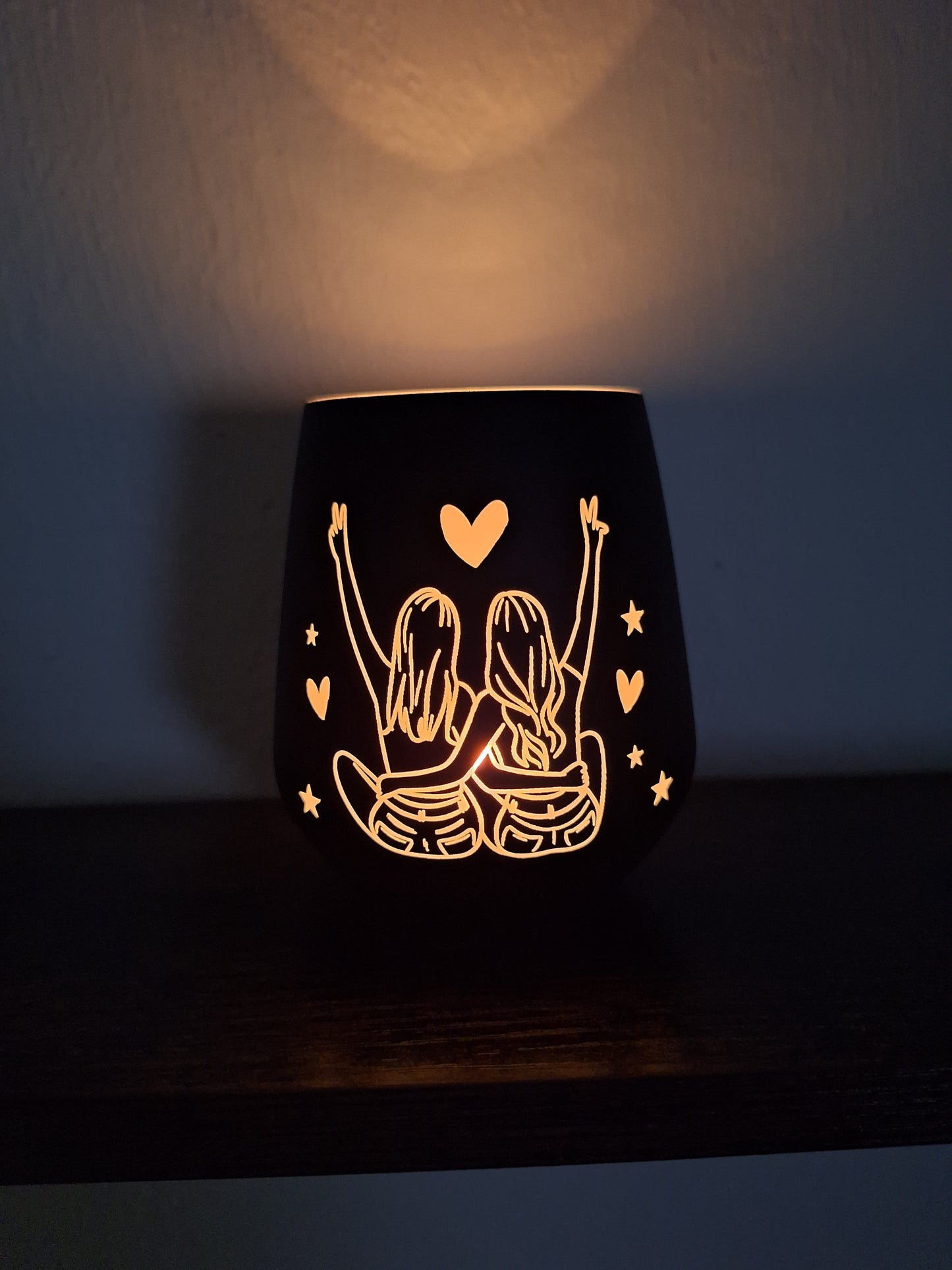 Trinkglas schwarz oder weis / Windlicht