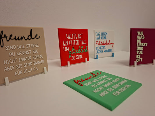 3D Kachel mit postiven/lustigen Sprüchen