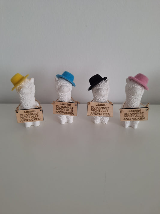 Lama / Lächle! Hut oder Brille