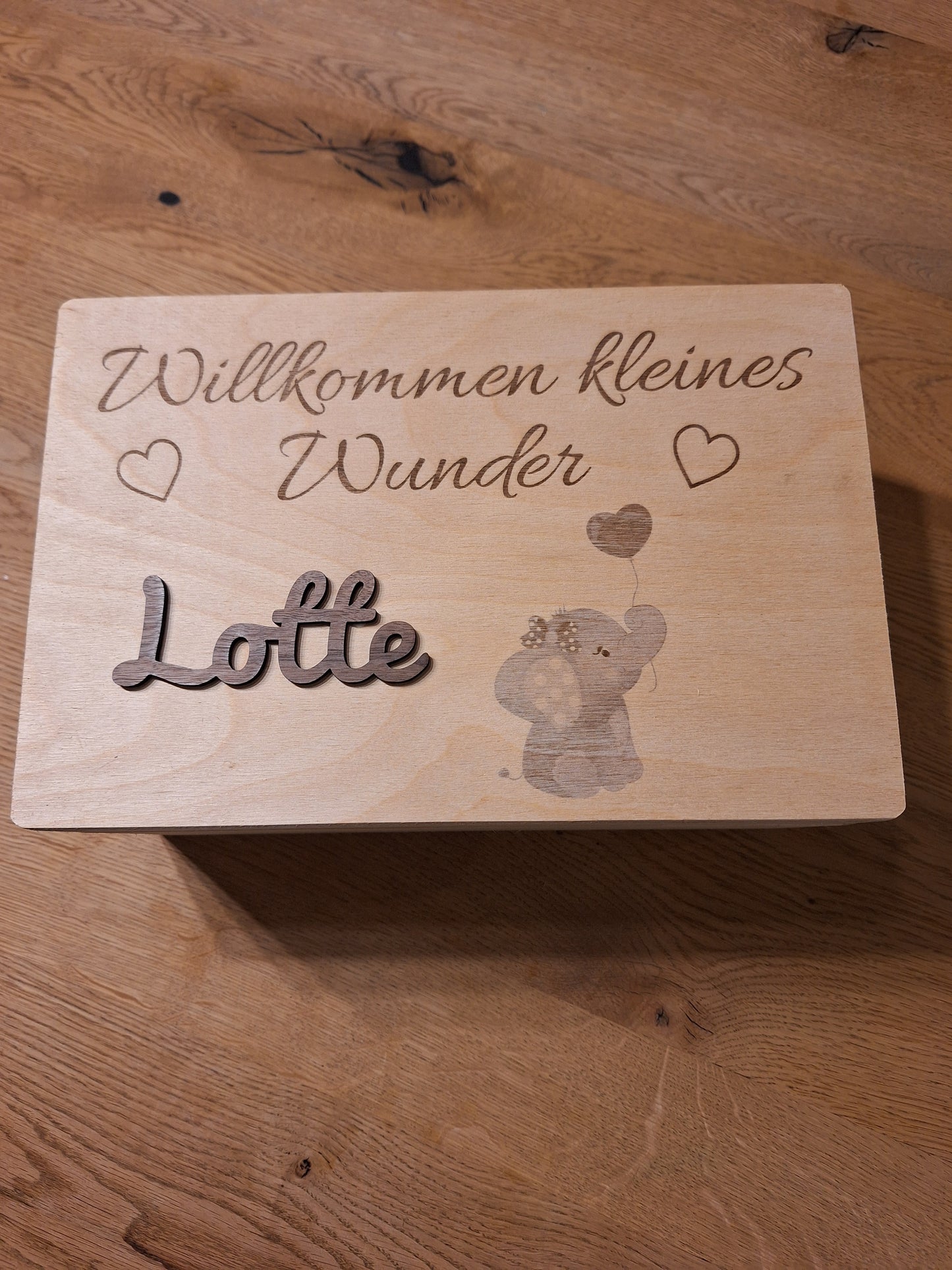Holzkiste/ Erinnerungskiste/ Geburtskiste/ Taufe / Kommunion/ Hochzeit