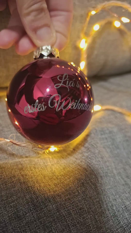 Weihnachtskugel personalisiert/ Gravur