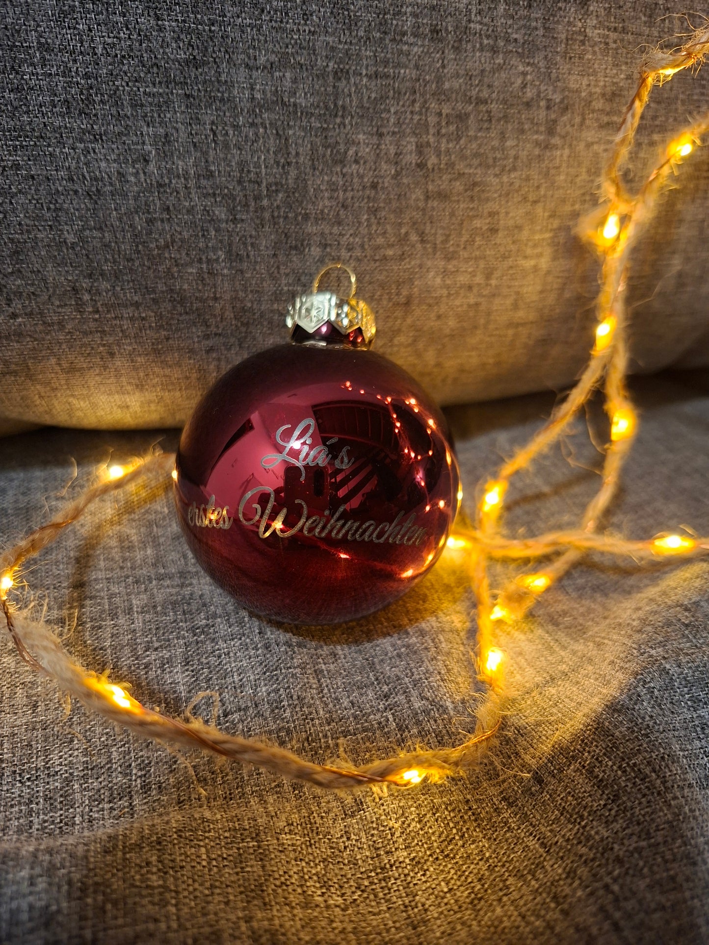 Weihnachtskugel personalisiert/ Gravur