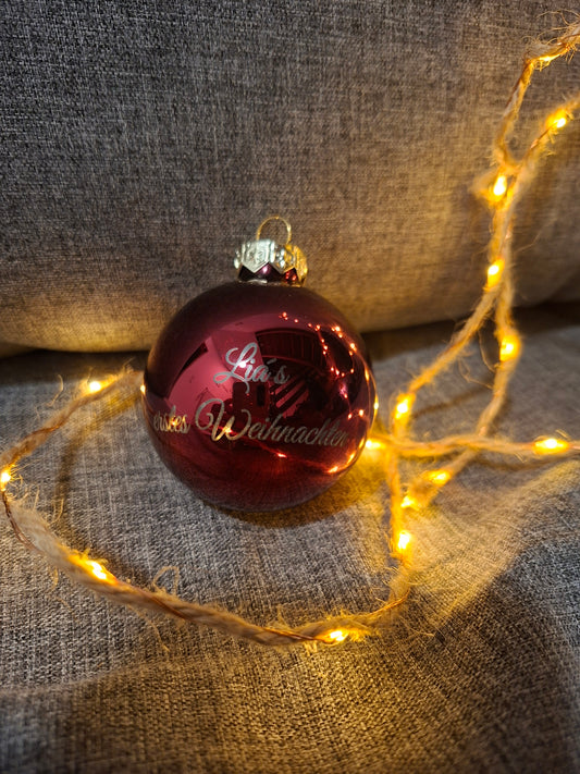 Weihnachtskugel personalisiert/ Gravur