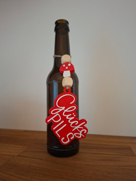 GlücksPILZ  /  Bierflaschenanhänger