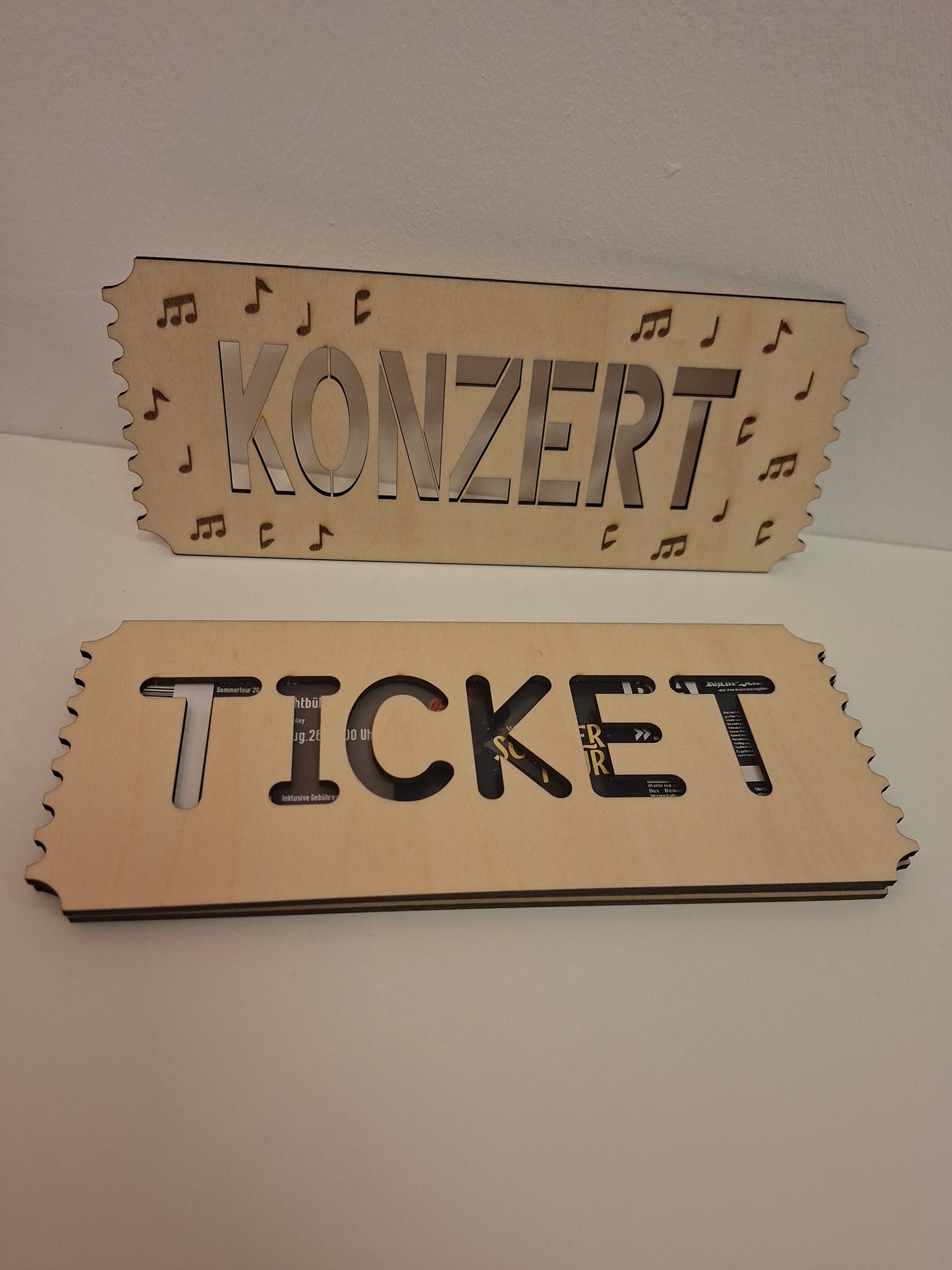 Konzertkarten Holzkuvert