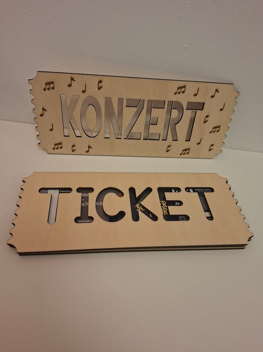 Konzertkarten Holzkuvert