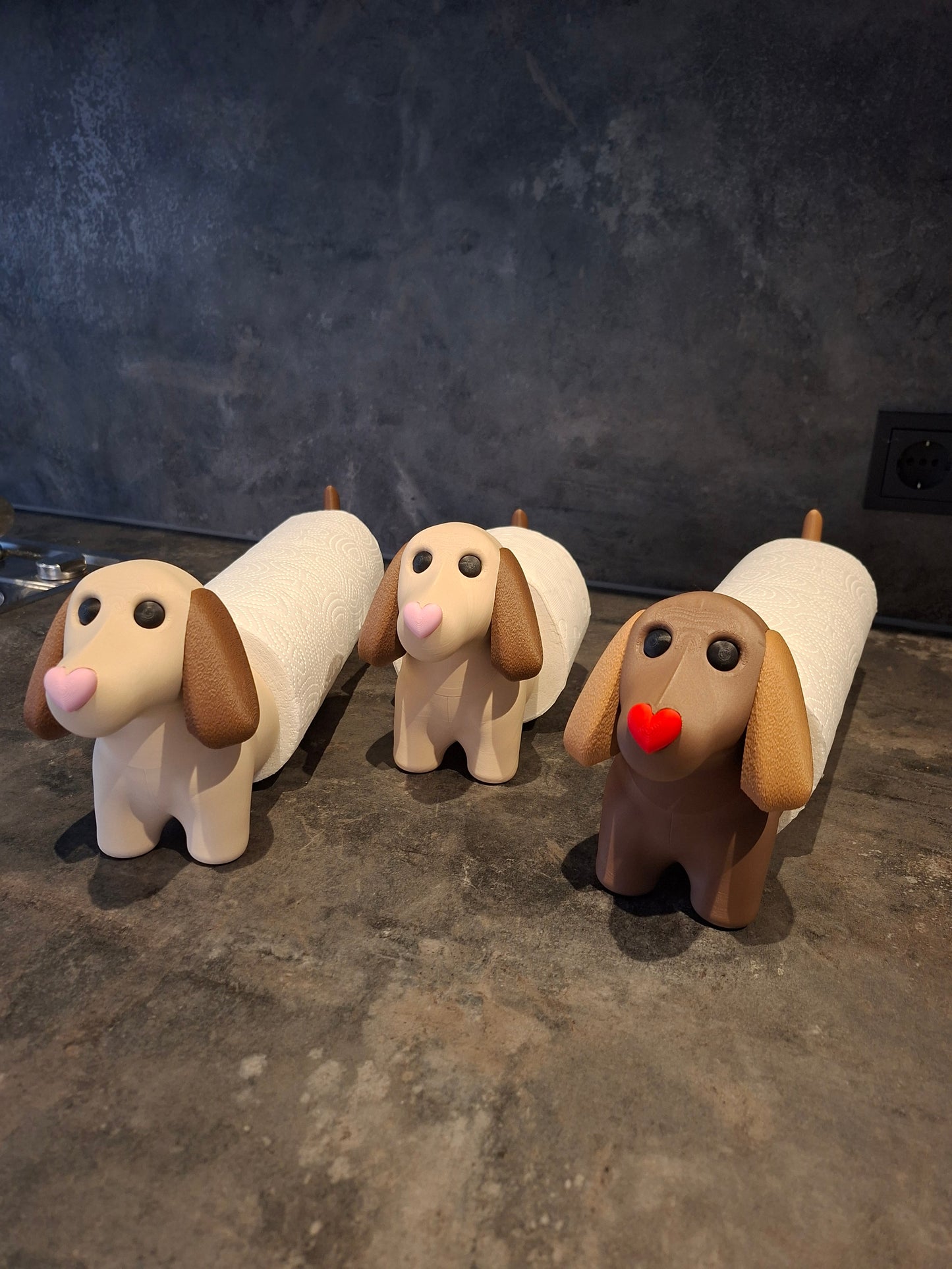 Pepe / Küchenrollenhalter dunkles Fell