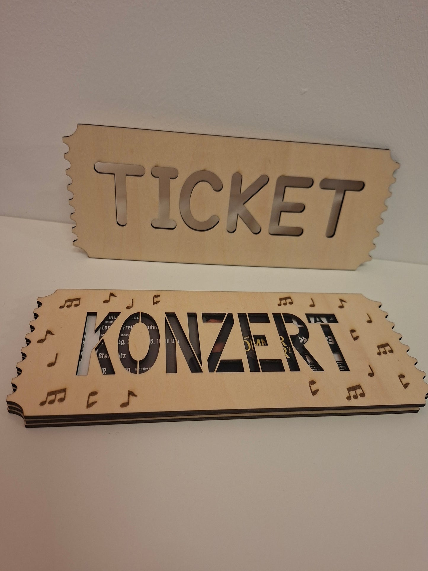 Konzertkarten Holzkuvert