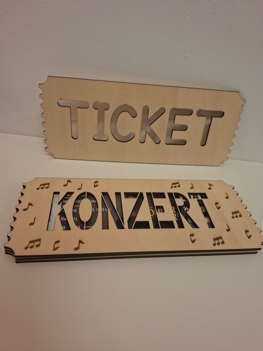 Konzertkarten Holzkuvert